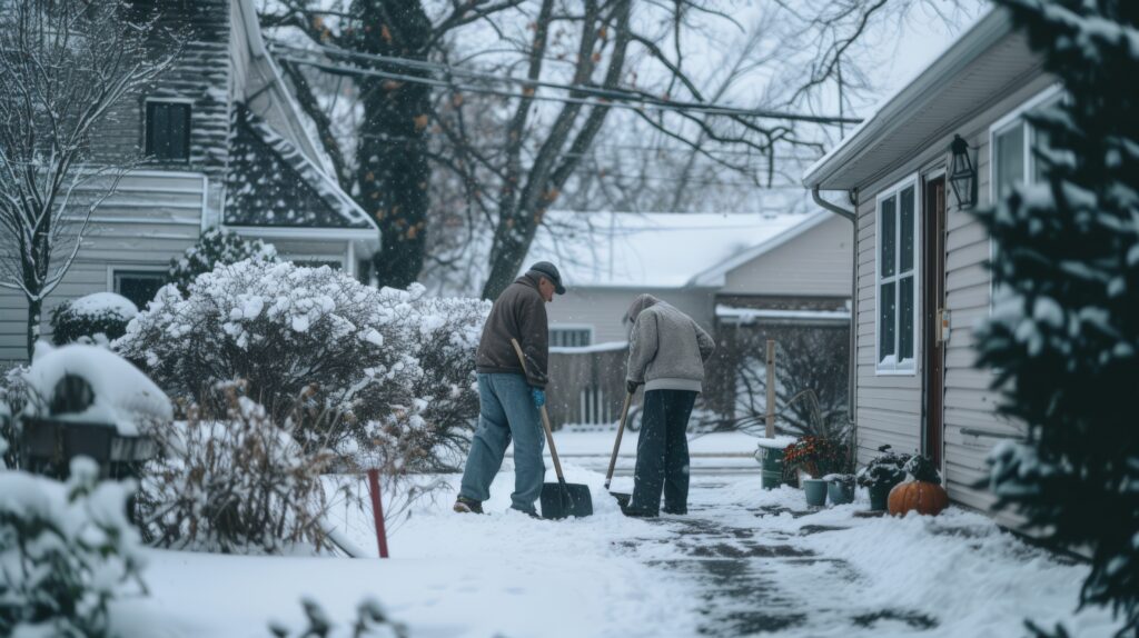 lawn care in winter month